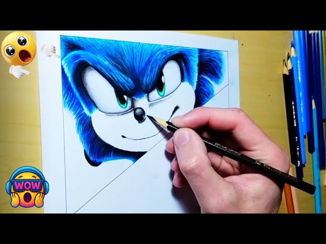 色鉛筆でソニック（Sonic the Hedgehog）描いてみた！ - YouTube