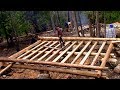 Log Cabin on a Budget- Ep 9- Sill Logs & Floor Joists