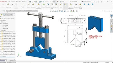 Design of Pipe Vice in Solidworks 2.Movable Jaw