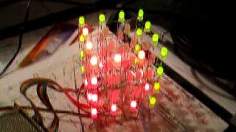 4x4x4 Dual-Color LED Cube, with full editor.