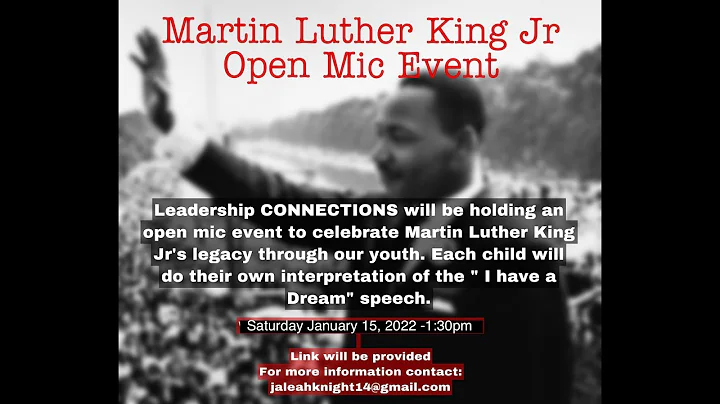 MLK Open Mic Event Honoring  Dr. Martin Luther Kin...