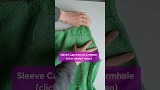 Knit sleeve cap and rest of the from an armhole using short rows. Get rid of underarm bulk #knittig