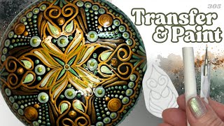 Transfer The Design and Paint Unique Mandalas! Mandala Painting on an Art Stone!