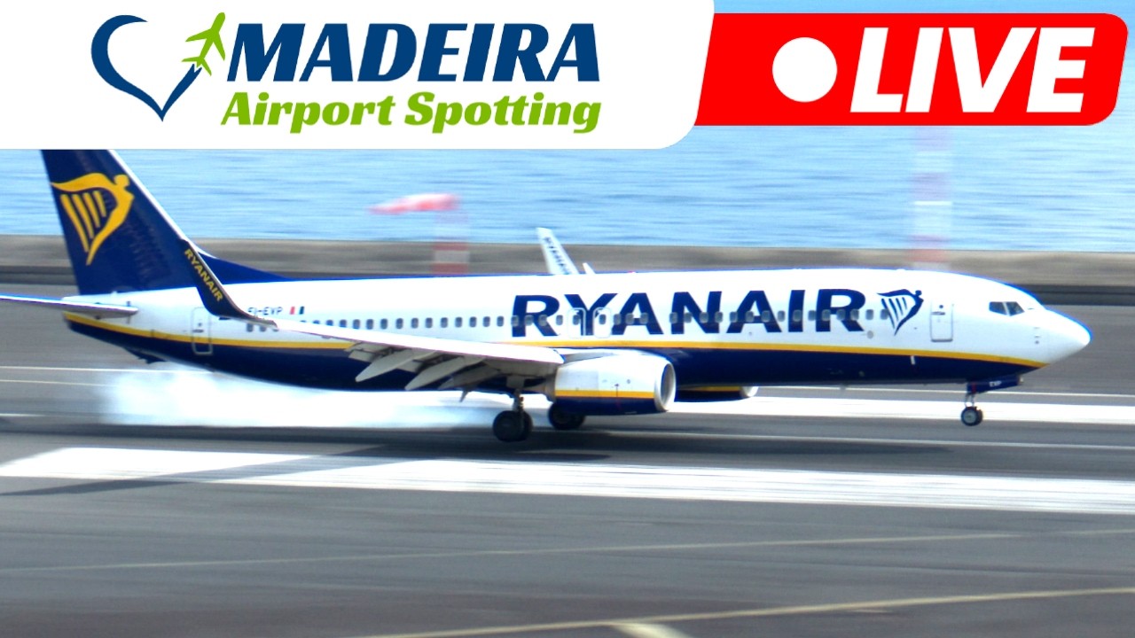 LIVE WINDY Action at Madeira Island Airport 28.02.2026