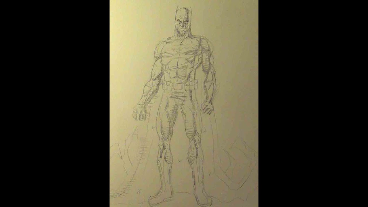How to Draw Batman part 1 pencils A Dredfunn Tutorial - YouTube