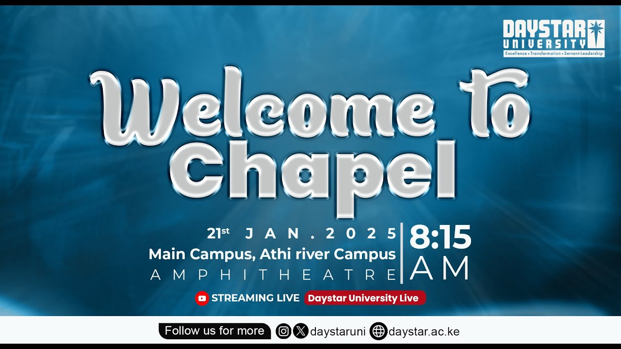 Welcome to Chapel Service | Week 1 - YouTube