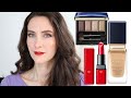 New to me CLE DE PEAU makeup | Radiant Fluid Foundation| Golden Lace 313 Eye quad | Legend Red