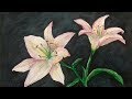 Easy Painting acrylic Lily | How to paint  acrylic Lily | Flowers