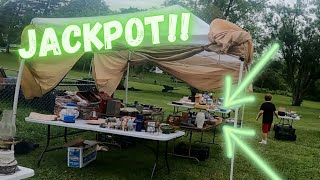Over ONE THOUSAND DOLLARS was sitting on this garage sale table!