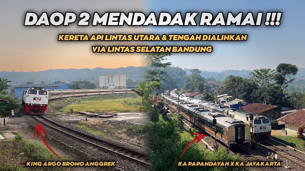IMBAS KA ARGO BROMO ANGGREK ANJLOK, KERETA API LINTAS UTARA & TENGAH DIALIHKAN VIA BANDUNG‼️- PART1