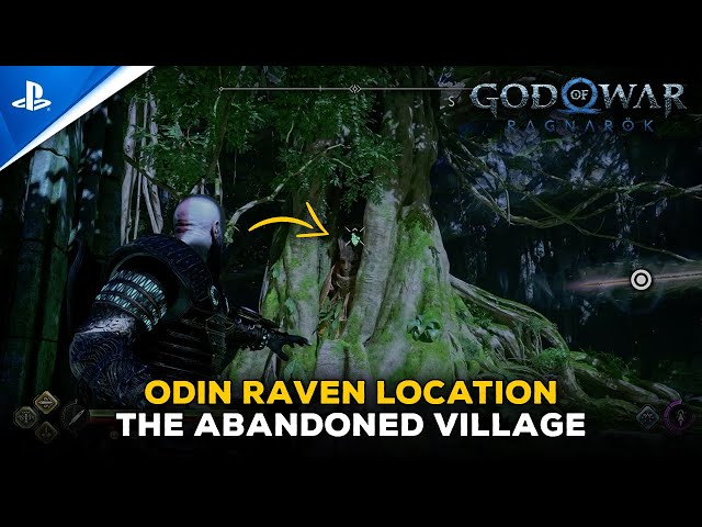God of War Ragnarök Abandoned Village raven location  How to find Odin's  Raven in the Abandoned Village - Dot Esports