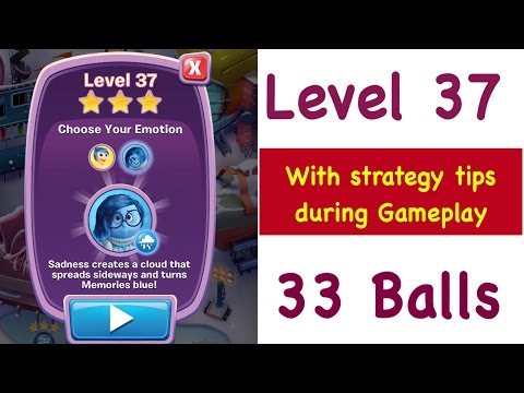Inside Out Thought Bubbles Level 37 NEW 33 Balls Tips and Strategy Gameplay Walkthrough