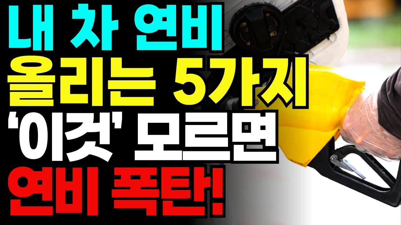 자동차 연비 올리는 방법 5가지｜기름값 아끼는 운전 습관 총정리