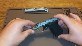 hp22 wore out takedown lever & replacing the bent recoil spring