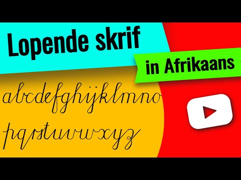 Video: Watter letters leer jy eerste in lopende skrif?