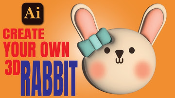 Cute 3D Rabbit Character for Beginners | Easy Adobe Illustrator Tutorial