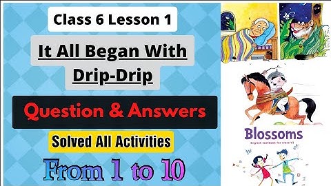 It all began with Drip-Drip question and answer | Solved all activities | Sn Ki Pathshala.