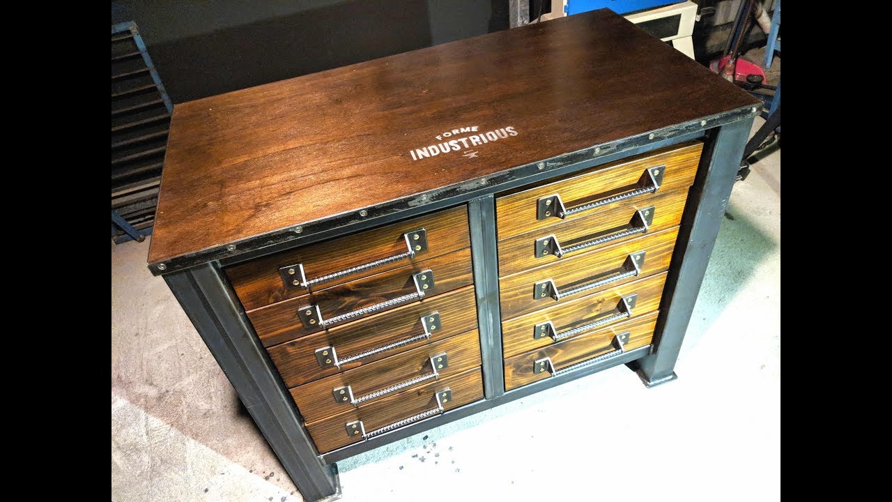 Make An Industrial Drawer Cabinet Forme Industrious Youtube