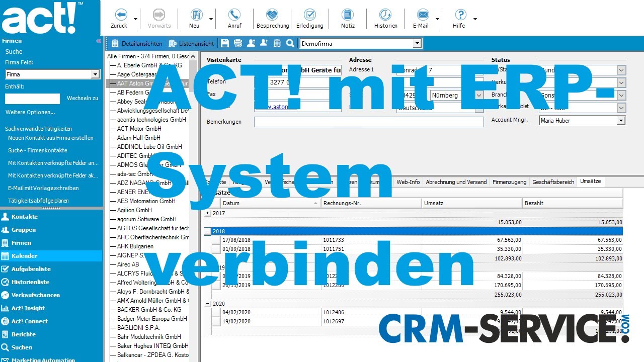ACT! CRM mit ERP-System verbinden