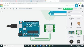 PIR sensor with arduino simulation in timkercad | how to make a motion detector in tinkercad