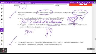 Eureka Squared - Grade 6 - Module 2 - Lesson 20