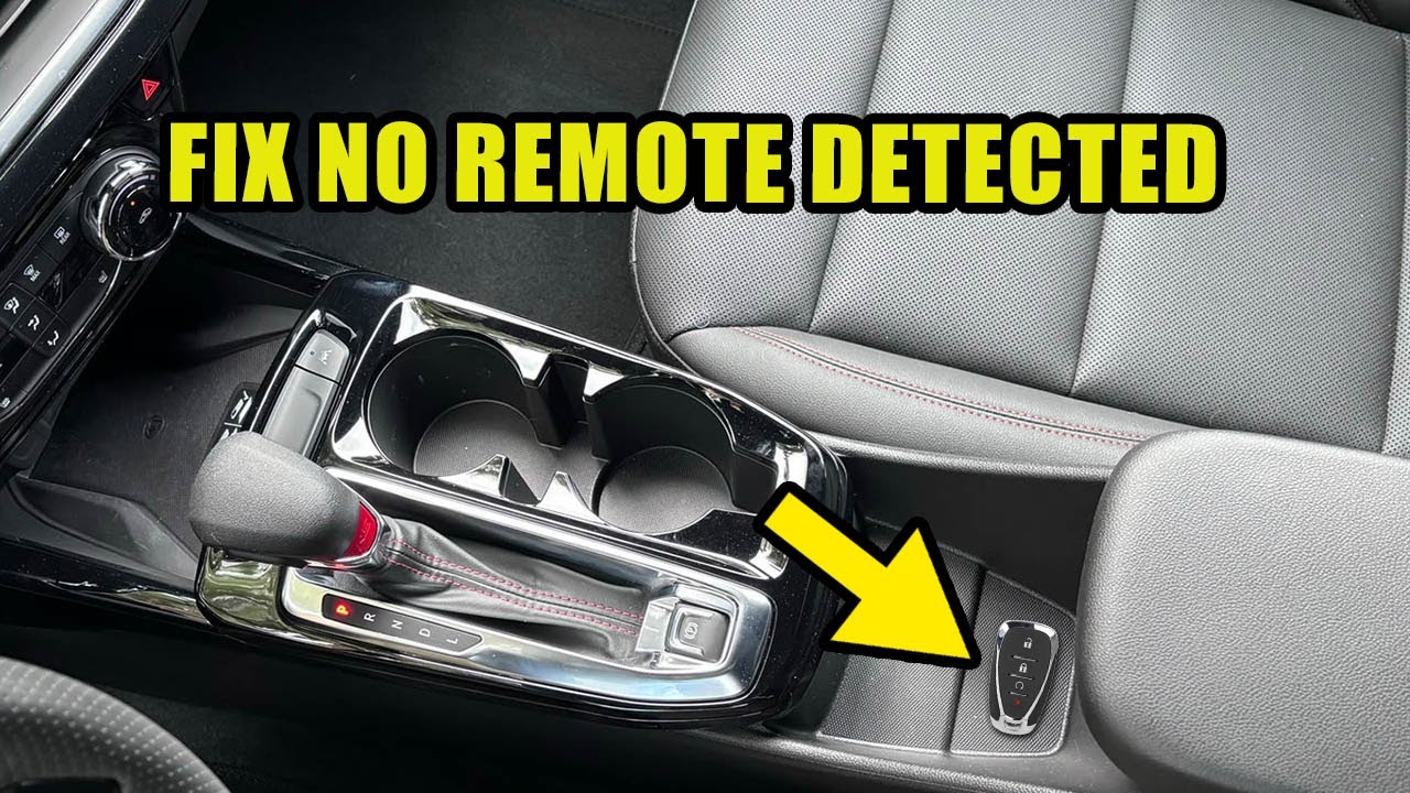 Fix No Remote Detected on the 2024+ Chevrolet Trax + Key Transmitter Pocket Location