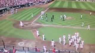 黒田vs藤浪 内角攻めに黒田キレる あわや乱闘 15 4 25 Youtube