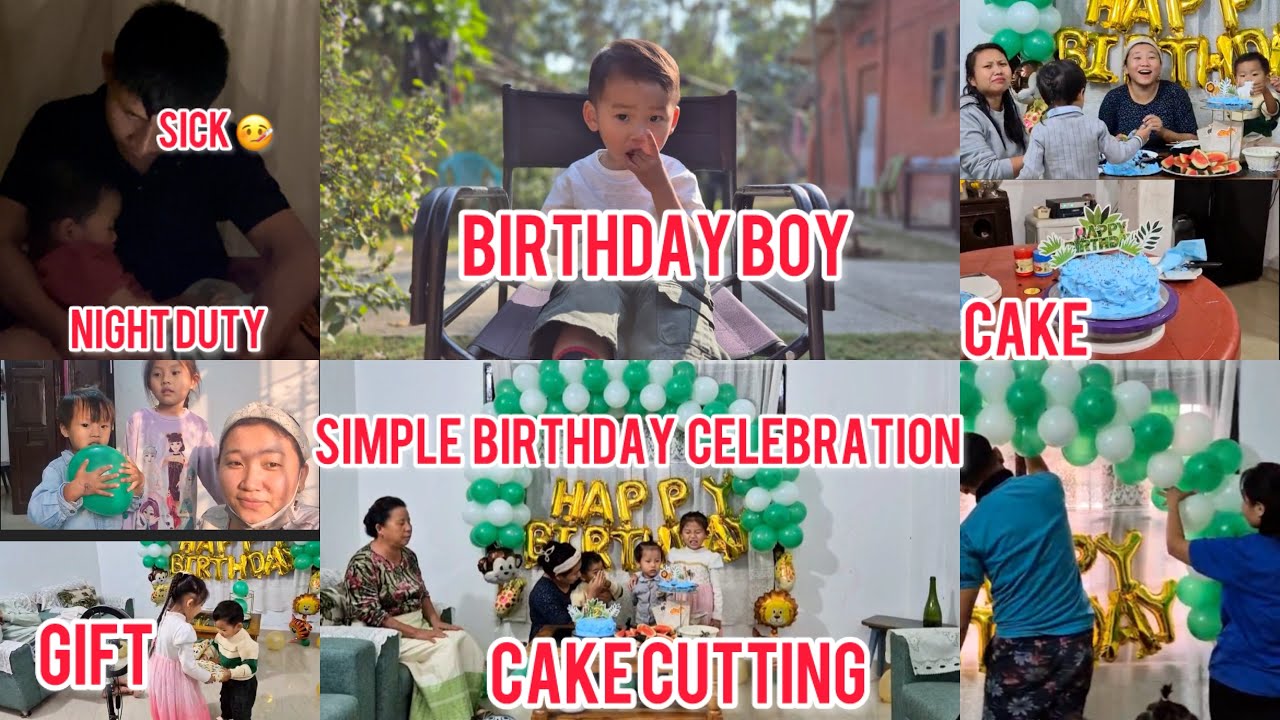 Простое празднование дня рождения дома 🎉 | Разрезание торта и семейные моменты 💚/позднее обновлен...