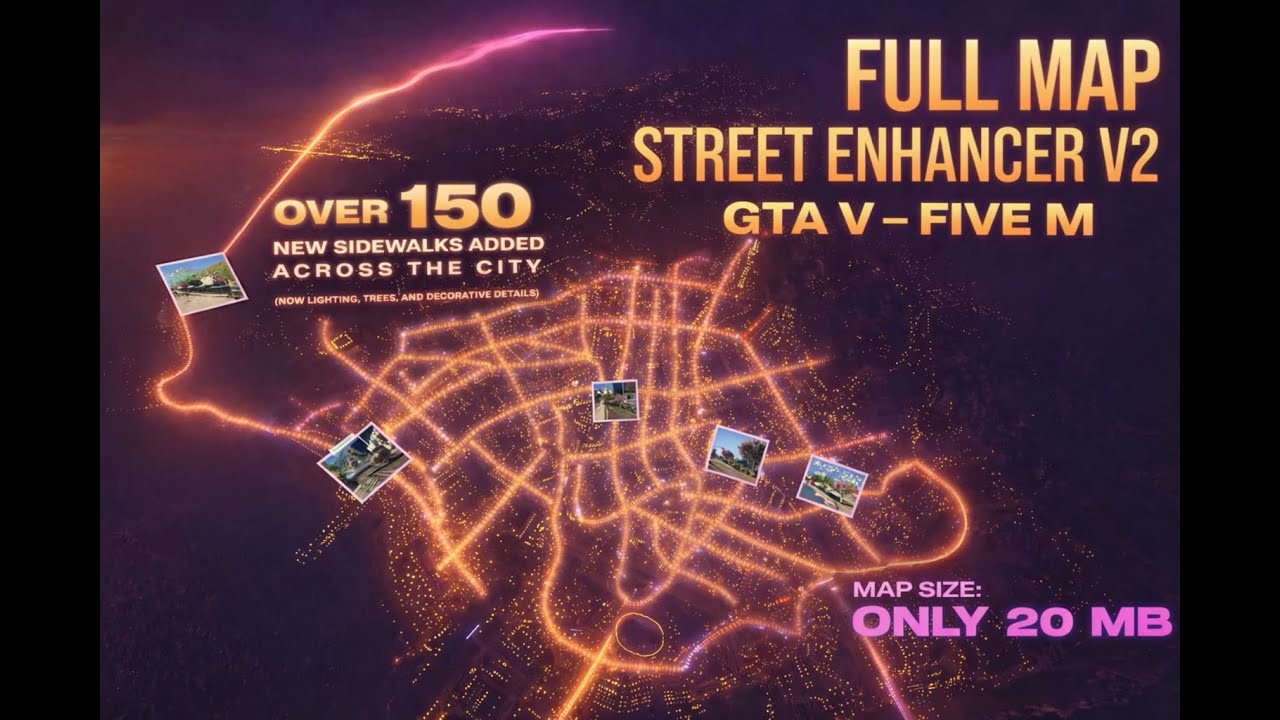 [Full Map]Downtown Roads | Street Enhancer v2 | LEGION SQUARE [GTA 5 ...