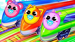 Baby Colorful Trains for Kids | Learn Colors for Kids | Baby Song &amp; Nursery Rhymes Toddler Zoo