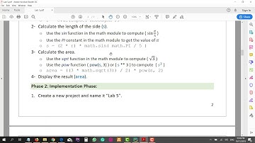 CPIT110 Lab 5 (#9) - Mathematical Functions and Strings - Part 1 of 2