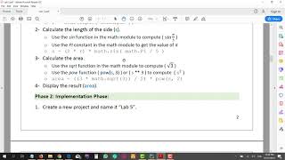 CPIT110 Lab 5 (#9) - Mathematical Functions and Strings - Part 1 of 2