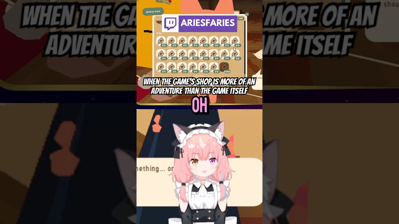 When the game shop is more of an adventure than the games themselves… 🤨  #vtuber #envtuber
