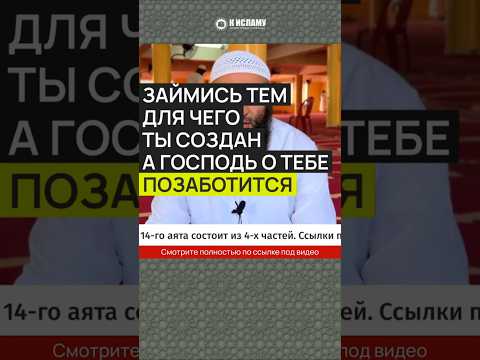 Займись тем, для чего ты создан, а Господь о тебе позаботится #Shorts Ринат Абу Мухаммад