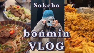 vlog:강릉사람의 속초여행🌊/만석닭강정/장홍김밥/매자식당/속초젤라또/속초중앙시장/봉민로그/일상브이로그
