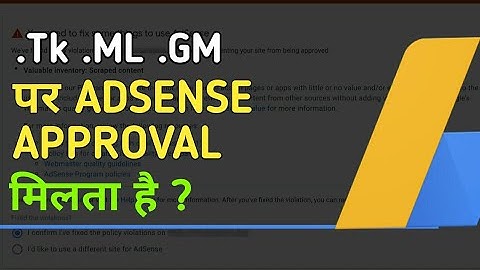 Adsense Approval On .Tk .Ml Extension?