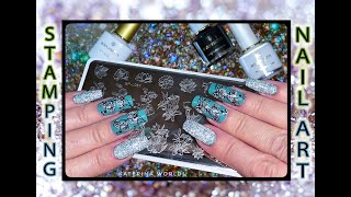 Раскрашенный Стемпинг с пластиной Born Pretty L067 Cветоотражающим Гель Лаком / Stamping Nail Art.