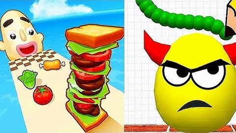 Sandwich Runner VS Draw To Smash - All Levels SpeedRun Gameplay Android iOS Ep1