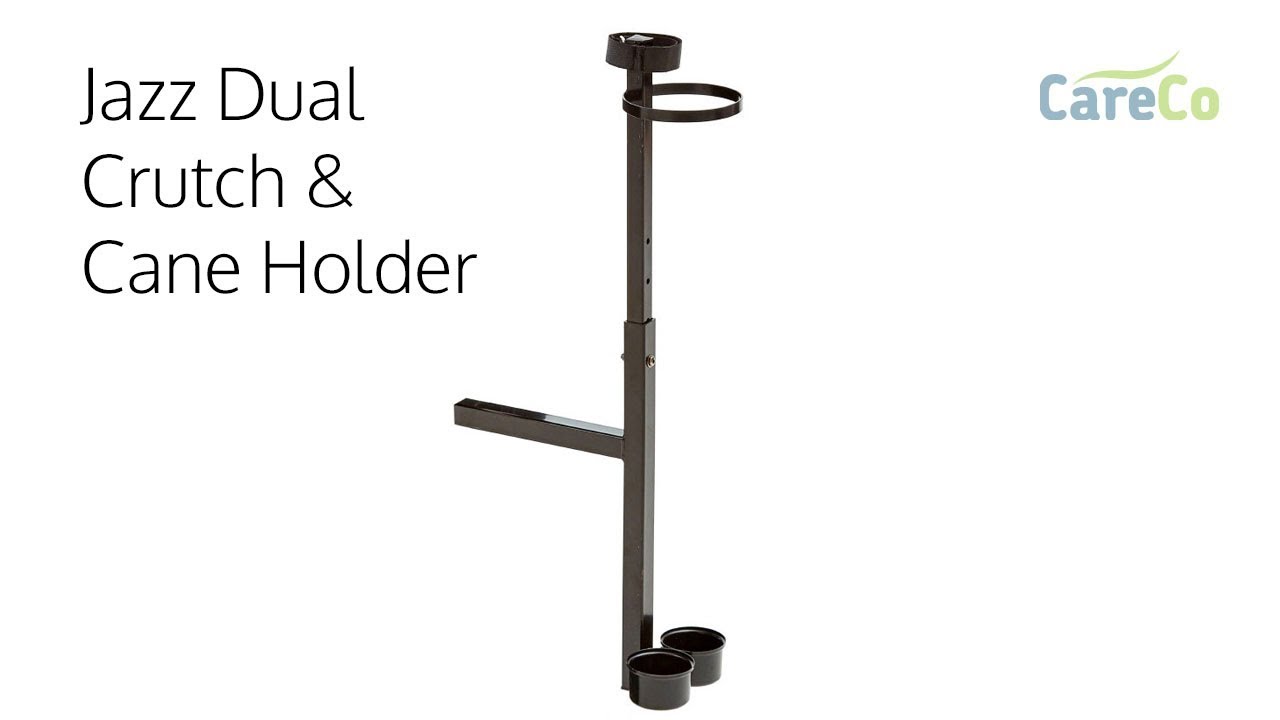 Jazzy Dual Cane & Crutch Holder - YouTube CareCo