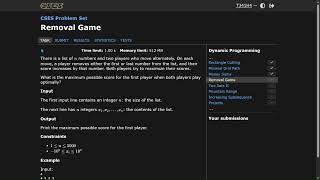 CSES #74 - Removal Game