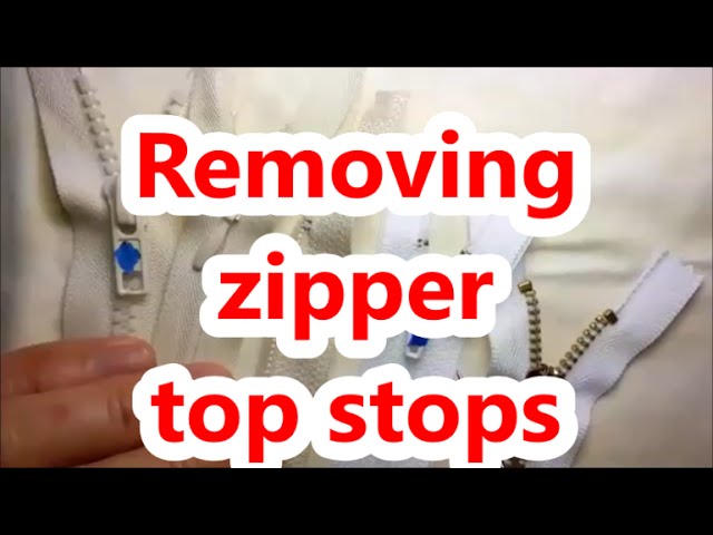 Installing Zipper Bottom & Top Stops on #5 Metal Chain Zippers 