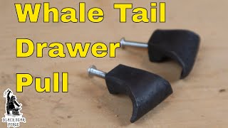 Fishtail cabinet pull - blacksmithing project