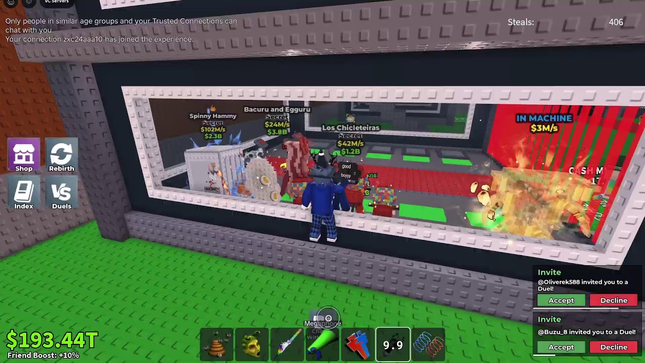 Dualing and Trading on steal a brainrot