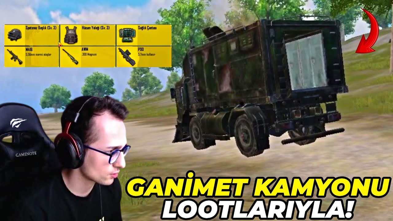 GANİMET KAMYONU LOOTLARIYLA WIN ALMAK ! PUBG MOBILE