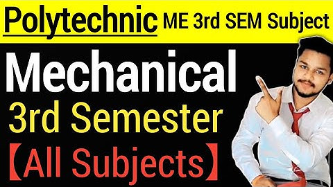 Polytechnic 3rd Semester Syllabus Mechanical Engineering 2021 || Polytechnic New Syllabus 2021-22 ||