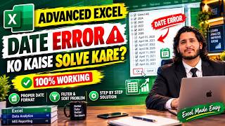 Excel Date Error Fix 🔥 Dates Not Filtering or Sorting | Advanced Excel | SkillsImprovement-4U