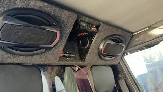 Multicab Scrum Installed 6X9 Oval Speaker And X12 Amplifier