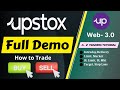 Upstox pro web 30 full demo  how to trade on upstox  a to z trading tutorial live demo