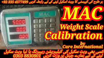 MAC Price Computing Weight Scale Calibration Setting by Care International