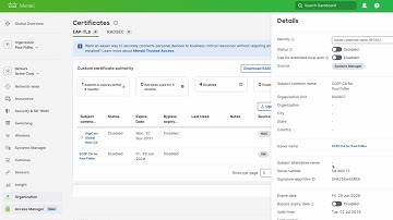 Access Manager - Certificate Configuration